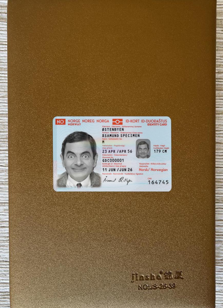 Realistic Norway ID card 2021 present photolook real example